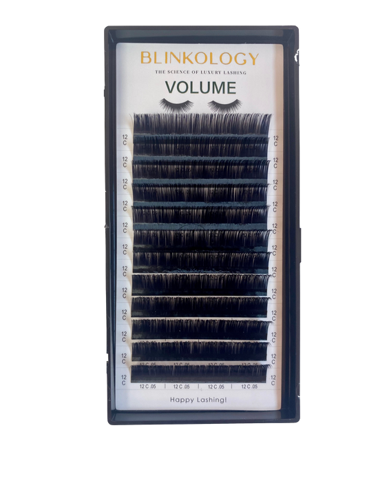 Volume .05 C Curl Faux Mink Single Length Eyelash Extension Tray - Volume