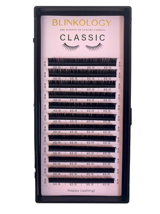 Faux Mink Eyelash Extension .15 D Curl Single Length Tray - Classic