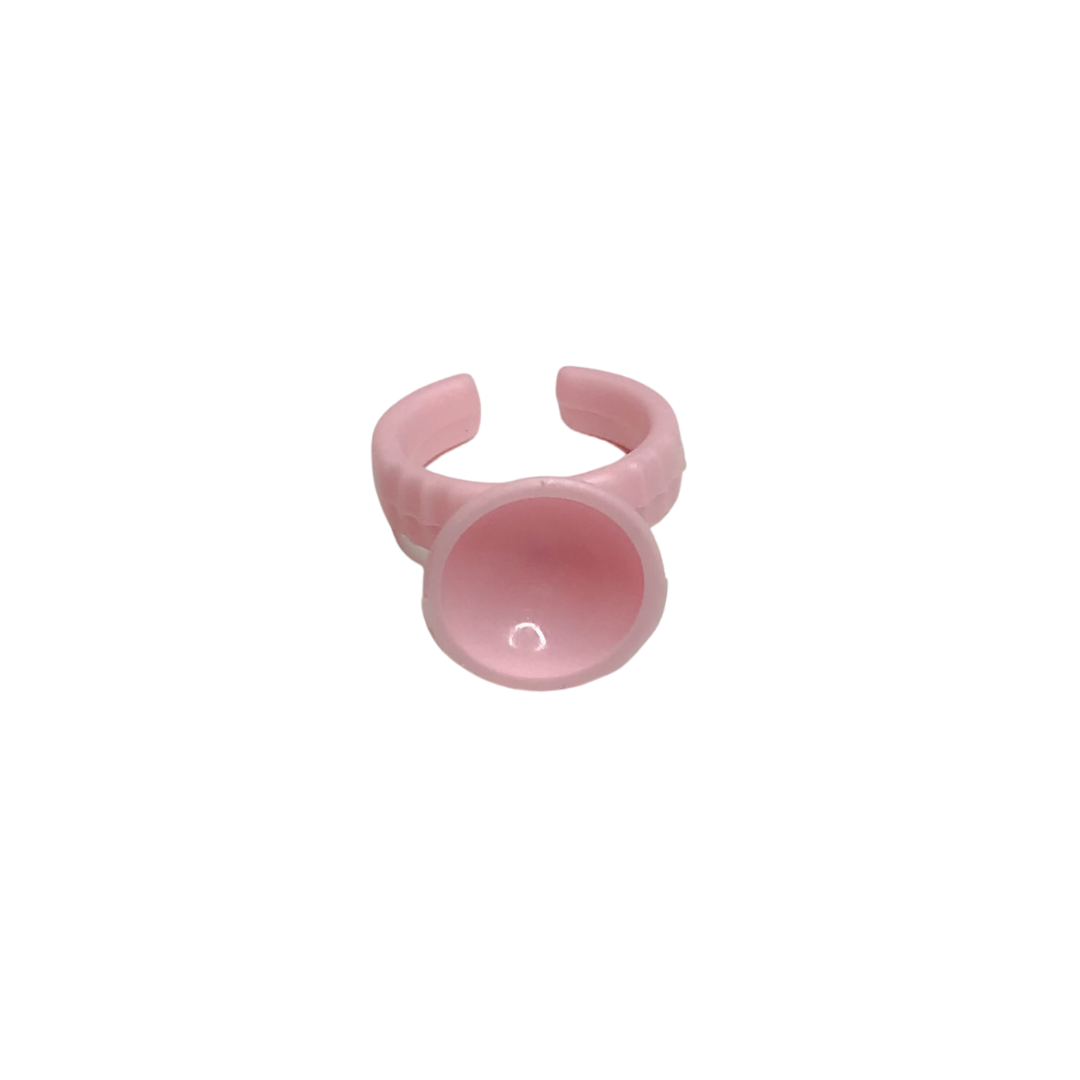 Pink Adhesive Glue Rings For Eyelash Extension Applications