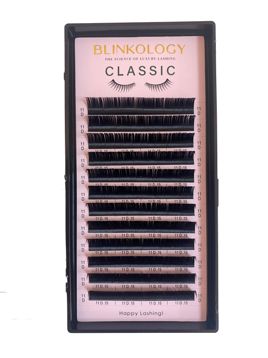 Faux Mink Eyelash Extension .15 D Curl Single Length Tray - Classic