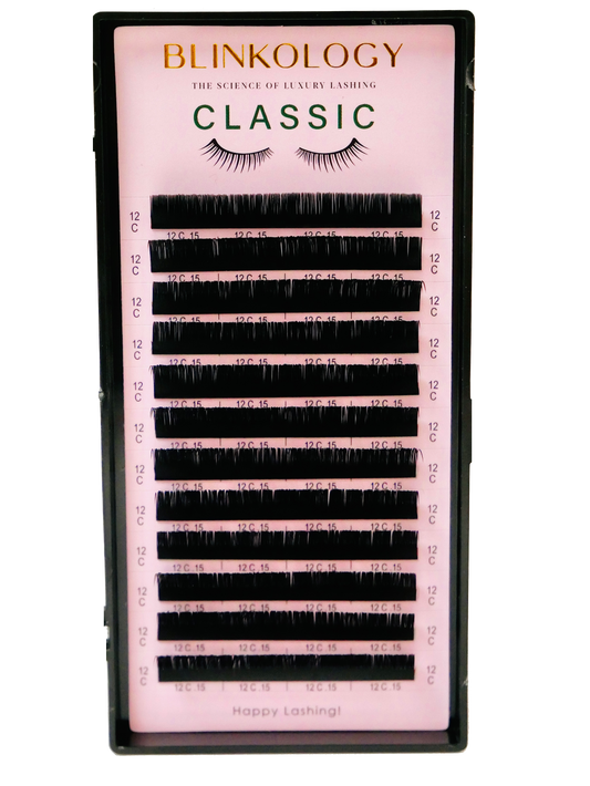 Faux Mink Eyelash Extension .15 C Curl Single Length Tray - Classic