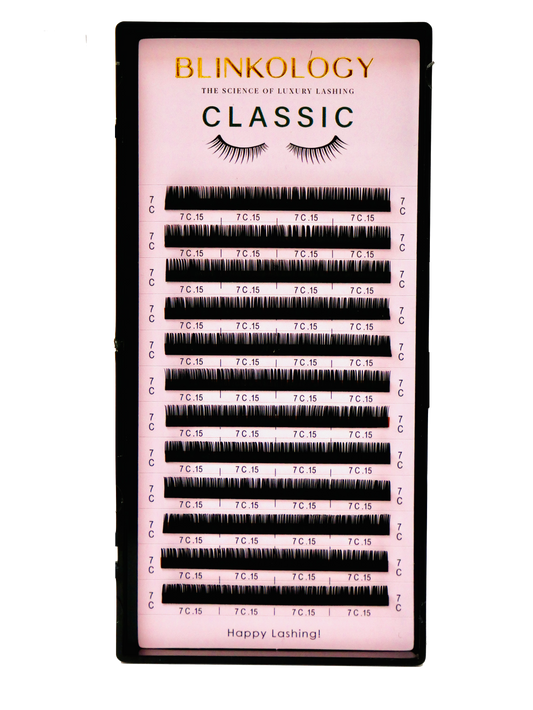 Faux Mink Eyelash Extension .15 C Curl Single Length Tray - Classic