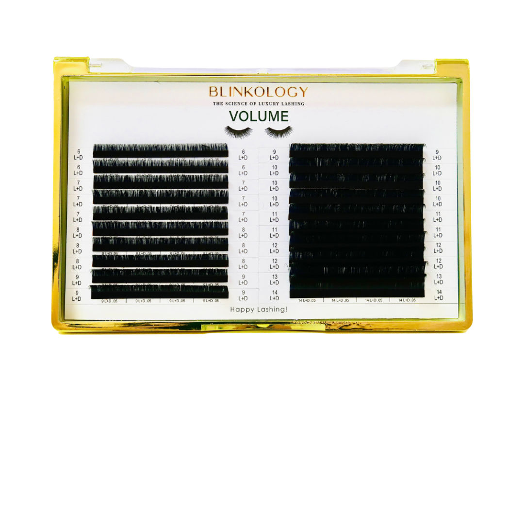 Volume Eyelash Extension Tray .05 Faux Mink L+D Curl Mixed