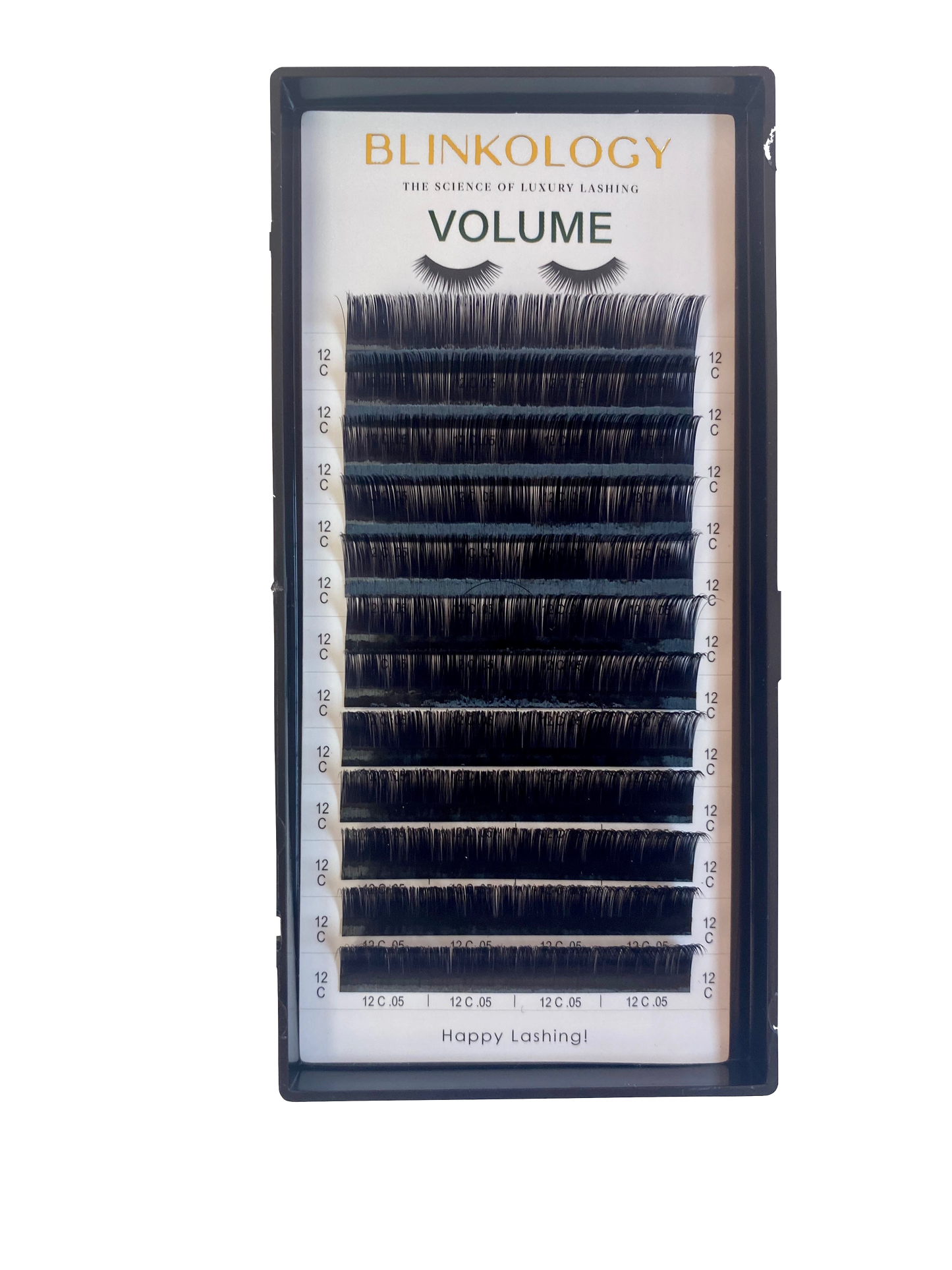 Volume .05 C Curl Faux Mink Single Length Eyelash Extension Tray - Volume