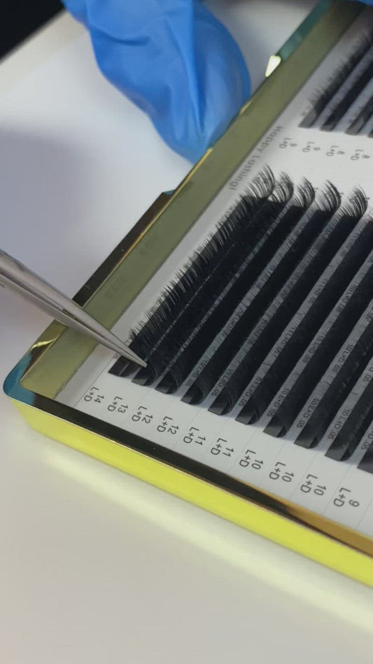 Volume Eyelash Extension Tray .05 Faux Mink L+D Curl Mixed