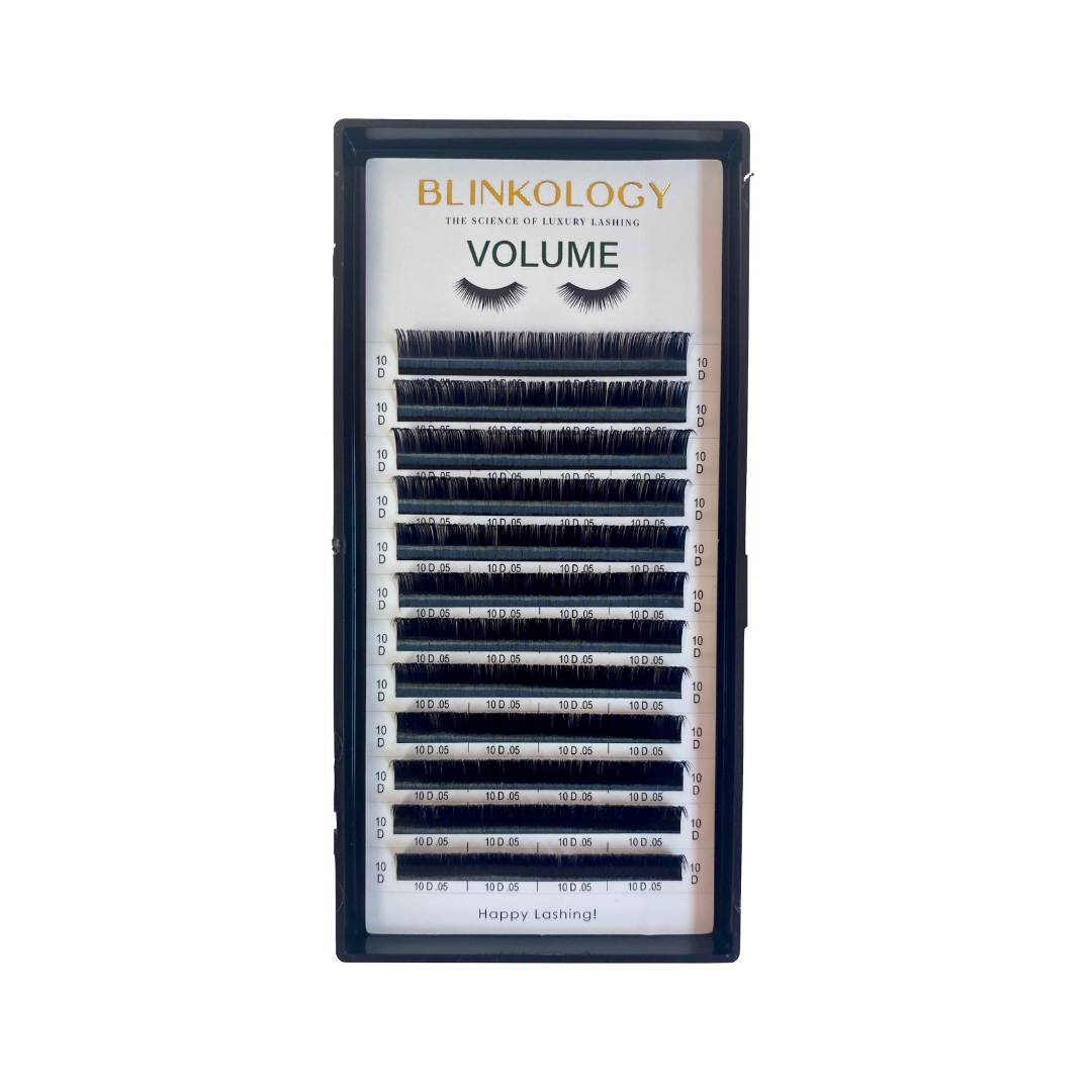 Volume Eyelash Extension .05 D Curl Faux Mink Single Length Tray - Volume